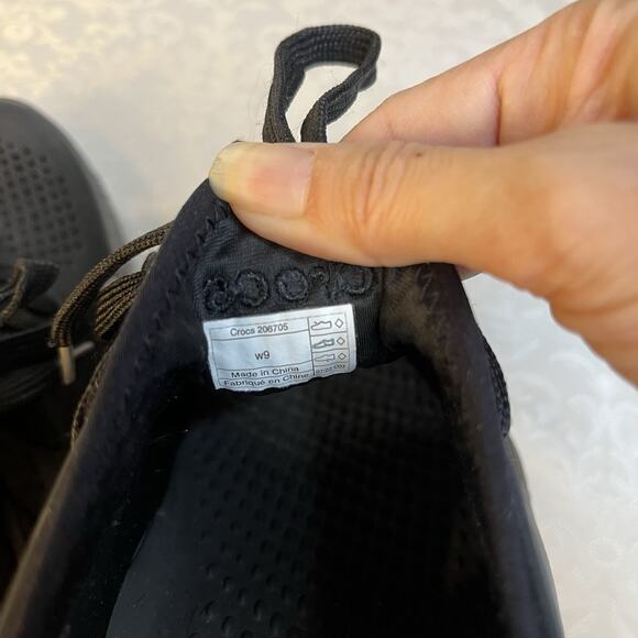 EUC Crocs Women's 9 Literide 360 Pacer Black Walking Shoes Waterproof MINT! - Picture 8 of 10